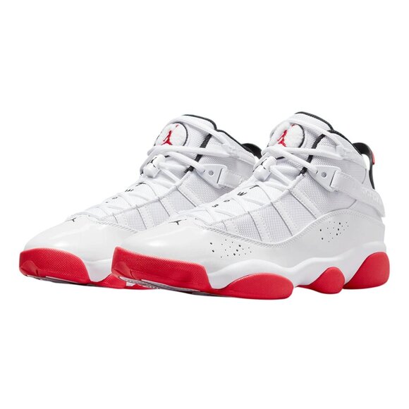 Air Jordan 6 Rings Cherry White Red 322992-160 US 11 Retro 6 7 8 11 12 13 14 6IX - Picture 1 of 15